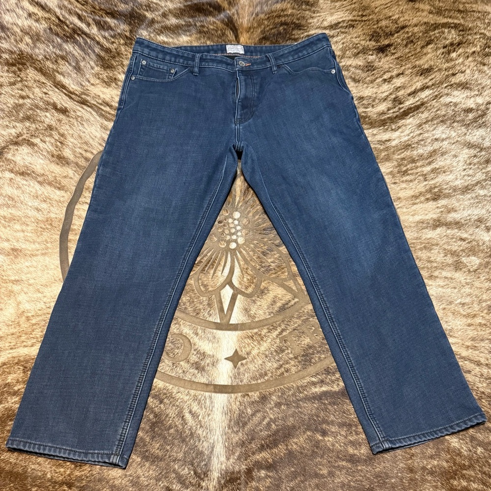 Men’s Weatherproof Blue Relaxed Jeans Classic Comfort size 38x30 Fleece-lined
